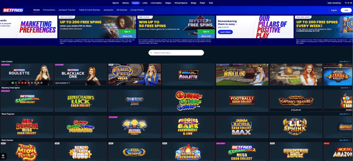 Betfred casino